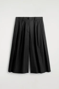 PLEATED COTTON PANTS