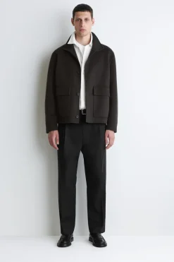 PLEATED RELAXED-FIT TAPERED PANTS