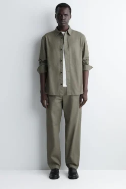 POCKET-DETAIL COTTON SHIRT