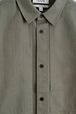 POCKET-DETAIL COTTON SHIRT