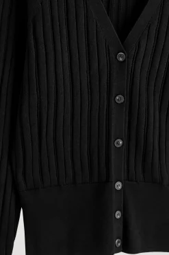 POINTELLE-KNIT COTTON CARDIGAN