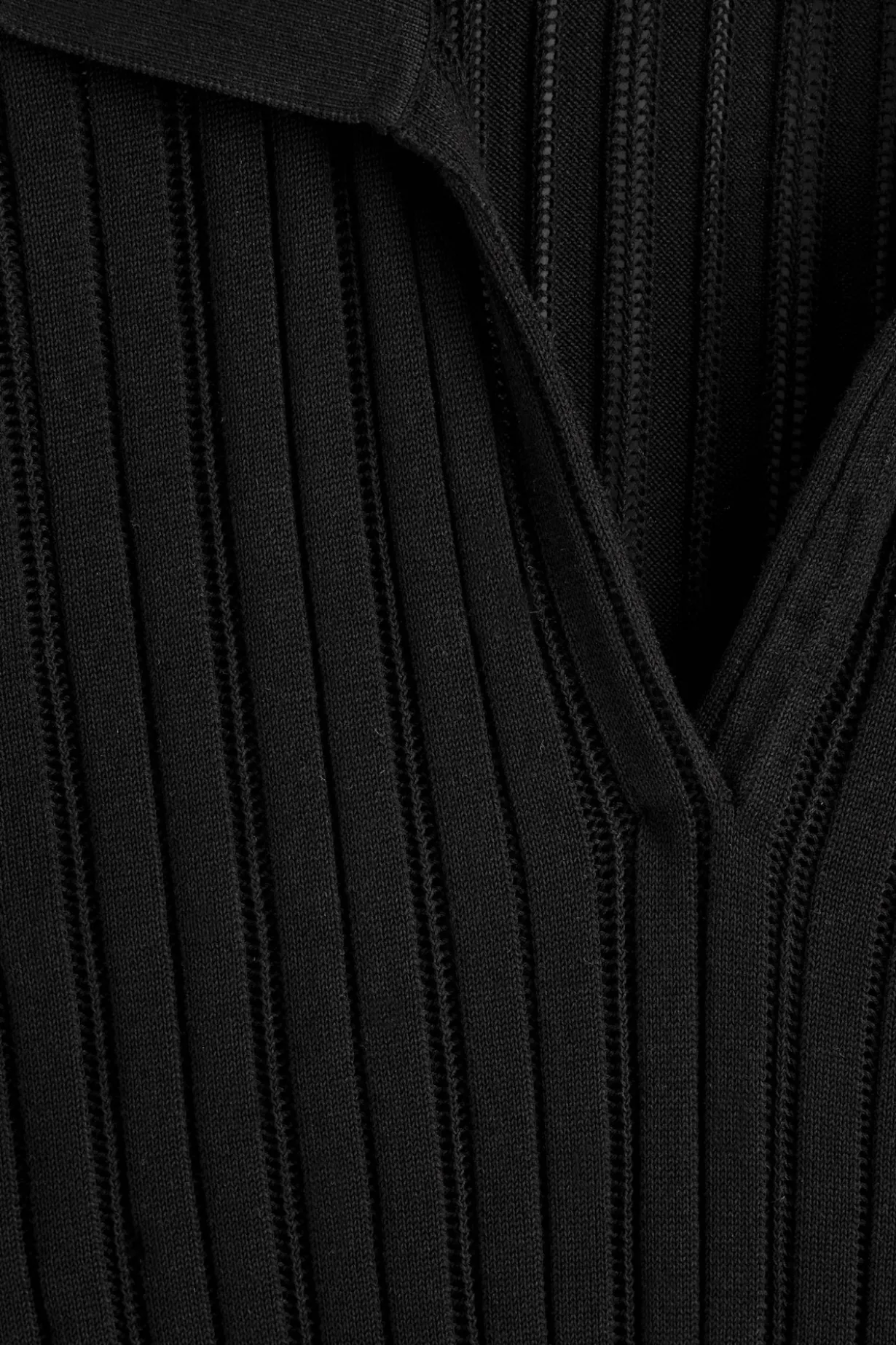 POINTELLE-KNIT COTTON POLO TOP