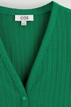 POINTELLE-KNIT SHORT-SLEVED CARDIGAN