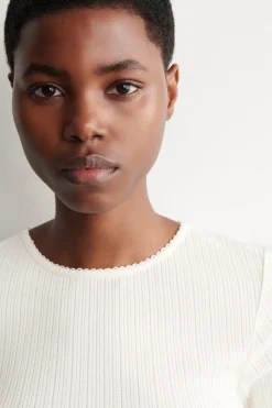 POINTELLE-KNIT T-SHIRT