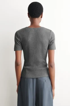 POINTELLE-KNIT T-SHIRT