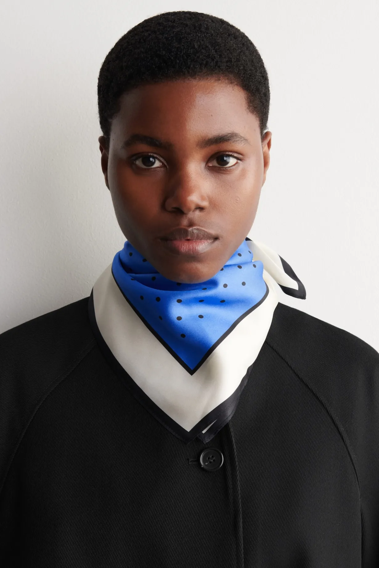 POLKA-DOT SILK SCARF