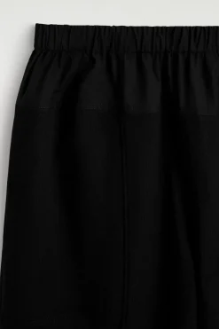 POPLIN-PANELLED JERSEY PANTS