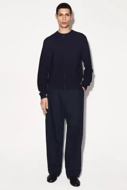 RACER-NECK KNITTED JACKET