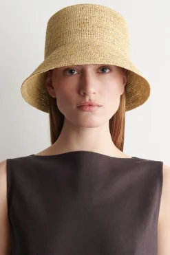 RAFFIA BUCKET HAT