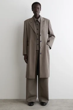 REGULAR WOOL-BLEND WIDE-LEG PANTS