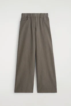 REGULAR WOOL-BLEND WIDE-LEG PANTS