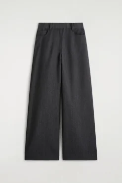 REGULAR WOOL-BLEND WIDE-LEG PANTS