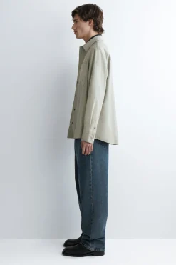 RELAXED BRUSHED COTTON-BLEND SHIRT