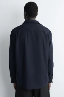 RELAXED BRUSHED COTTON-BLEND SHIRT