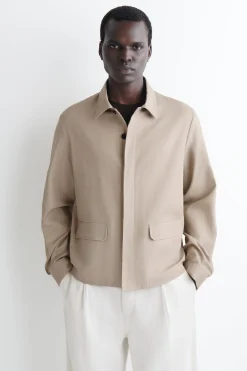 RELAXED COTTON-LINEN OVERSHIRT