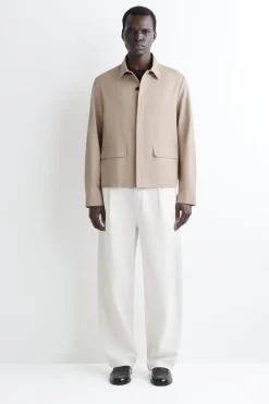 RELAXED COTTON-LINEN OVERSHIRT