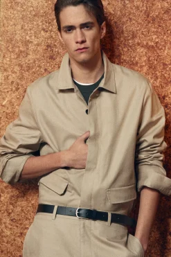 RELAXED COTTON-LINEN OVERSHIRT
