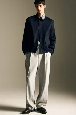 RELAXED COTTON-LINEN OVERSHIRT