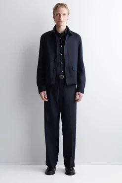RELAXED COTTON-LINEN OVERSHIRT