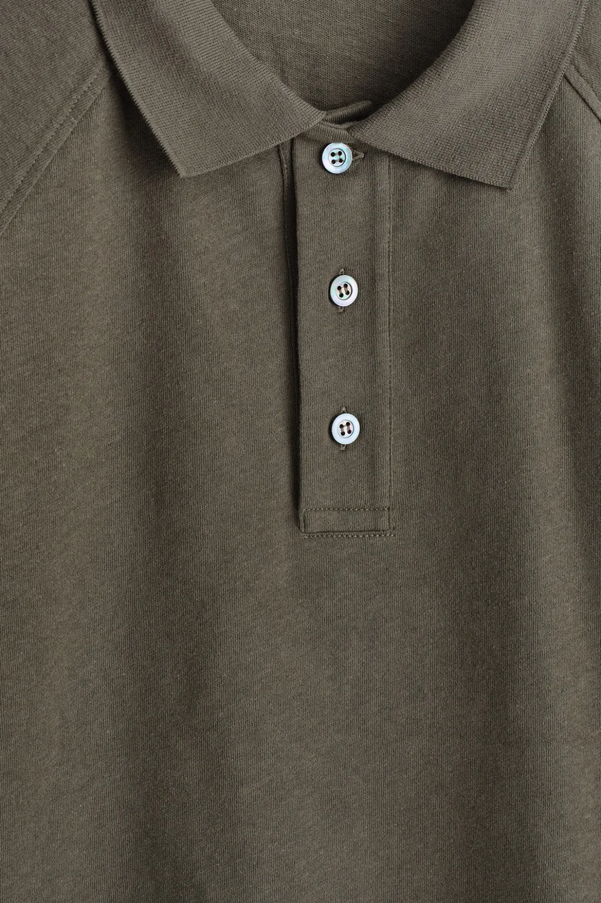 RELAXED COTTON-LINEN POLO SHIRT