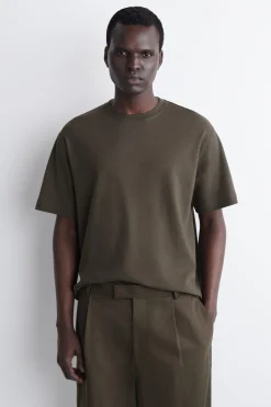 RELAXED COTTON-LINEN T-SHIRT