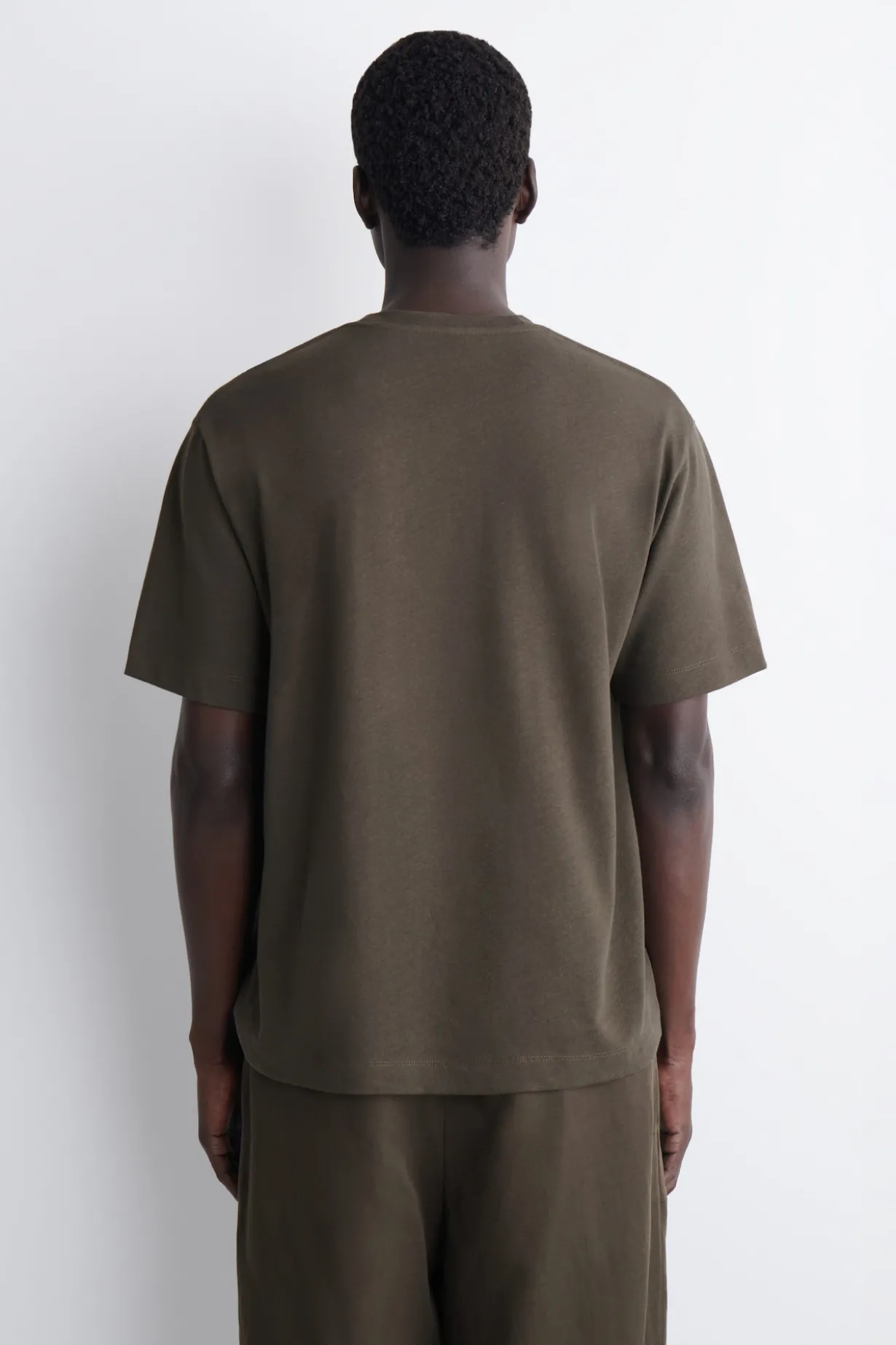 RELAXED COTTON-LINEN T-SHIRT