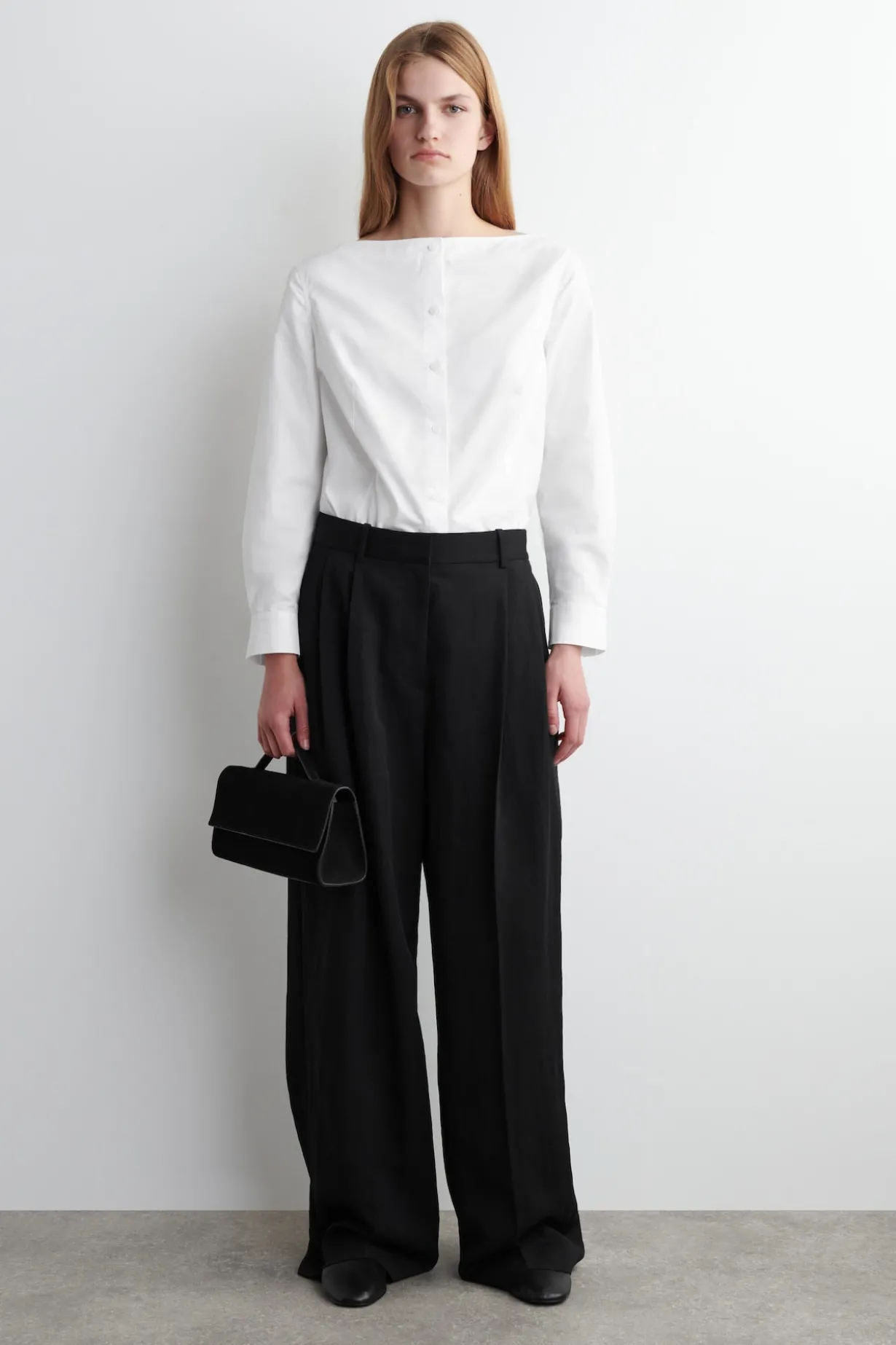 RELAXED FLUID WIDE-LEG PANTS