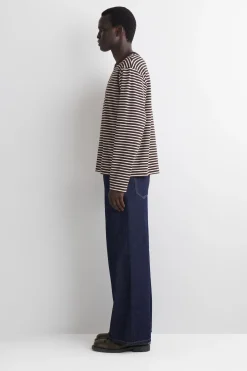 RELAXED JERSEY INTERLOCK LONG-SLEEVED T-SHIRT