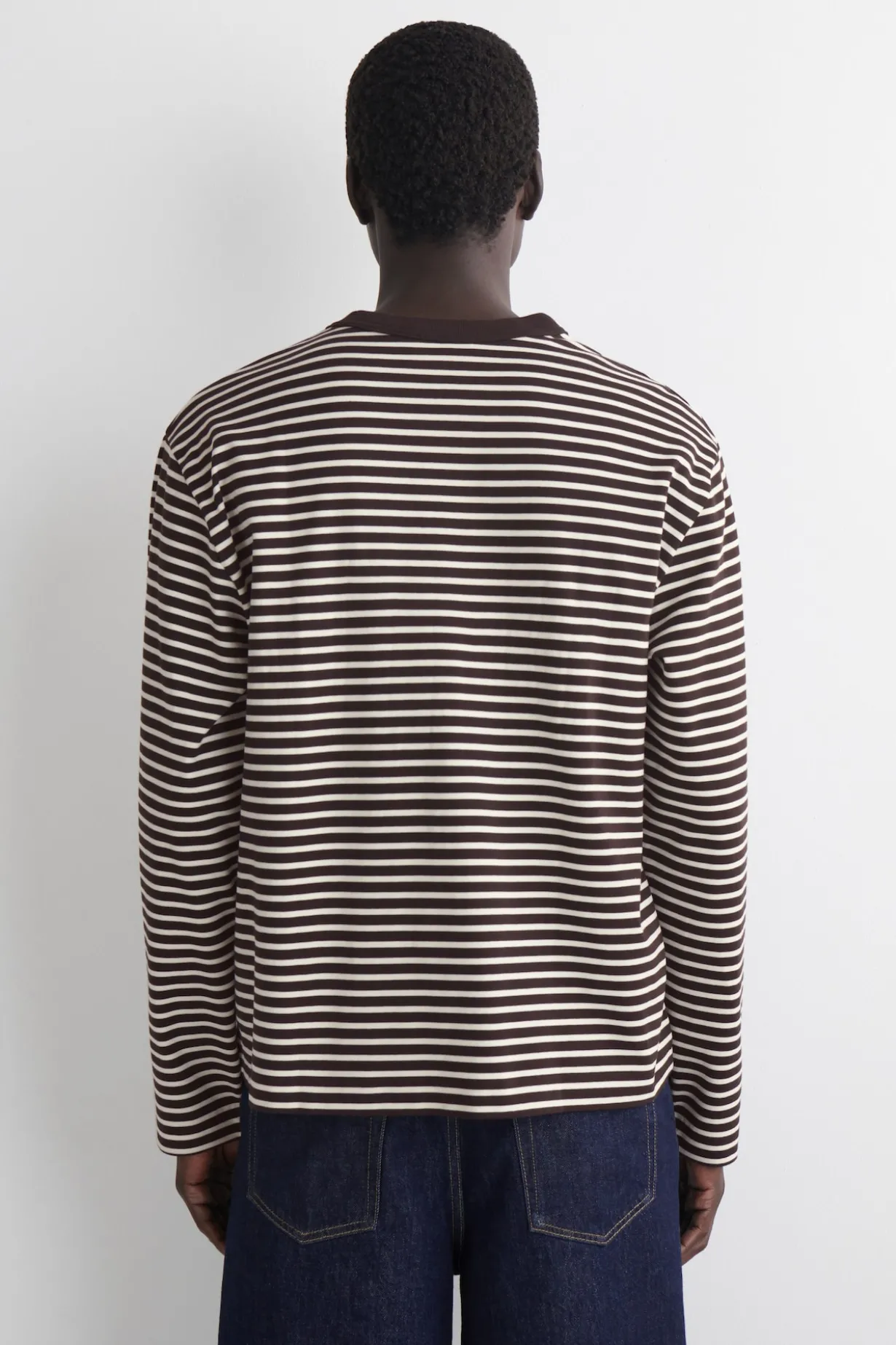 RELAXED JERSEY INTERLOCK LONG-SLEEVED T-SHIRT