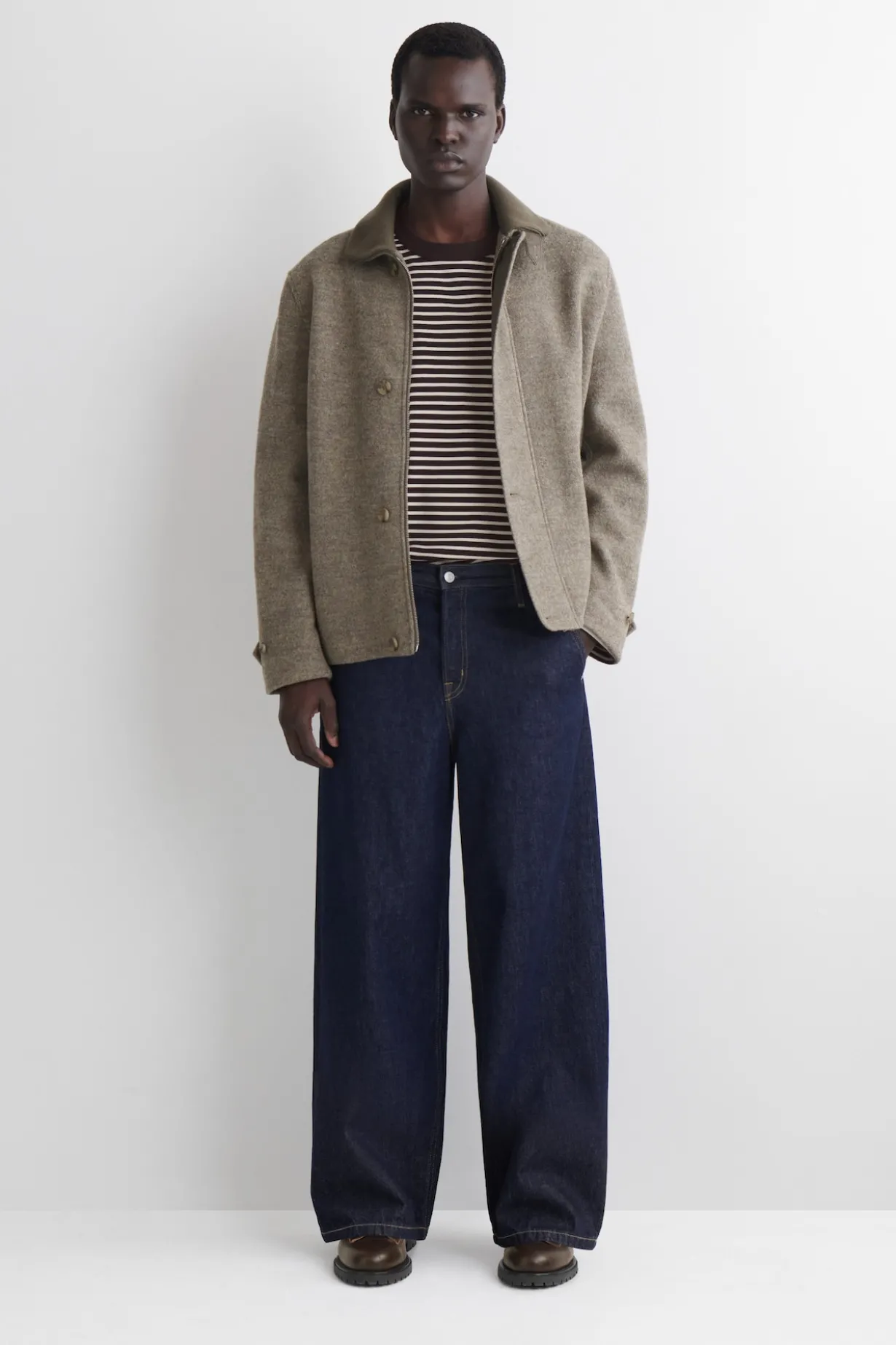 RELAXED JERSEY INTERLOCK LONG-SLEEVED T-SHIRT