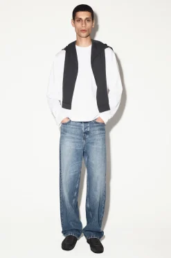 RELAXED JERSEY INTERLOCK LONG-SLEEVED T-SHIRT