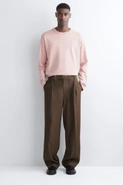 RELAXED JERSEY INTERLOCK LONG-SLEEVED T-SHIRT
