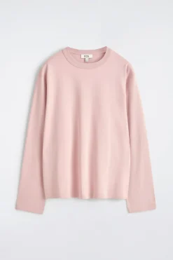 RELAXED JERSEY INTERLOCK LONG-SLEEVED T-SHIRT