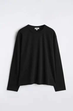 RELAXED JERSEY INTERLOCK LONG-SLEEVED T-SHIRT