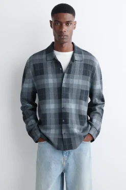 RELAXED KNITTED COTTON SHIRT