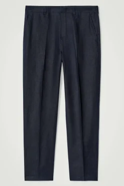 RELAXED LINEN TAPERED PANTS
