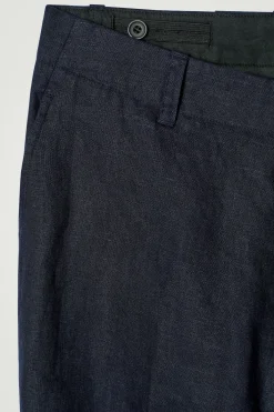 RELAXED LINEN TAPERED PANTS