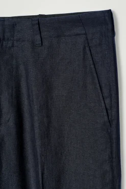 RELAXED LINEN TAPERED PANTS
