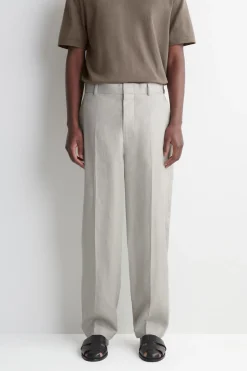 RELAXED LINEN TAPERED PANTS