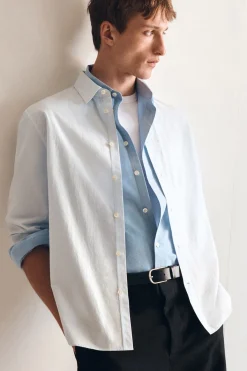 RELAXED PIMA COTTON POPLIN SHIRT