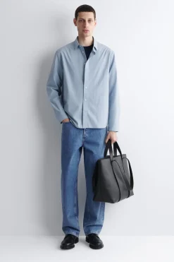 RELAXED PIMA COTTON POPLIN SHIRT