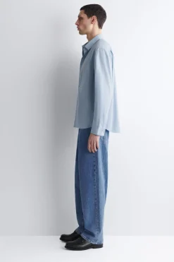 RELAXED PIMA COTTON POPLIN SHIRT