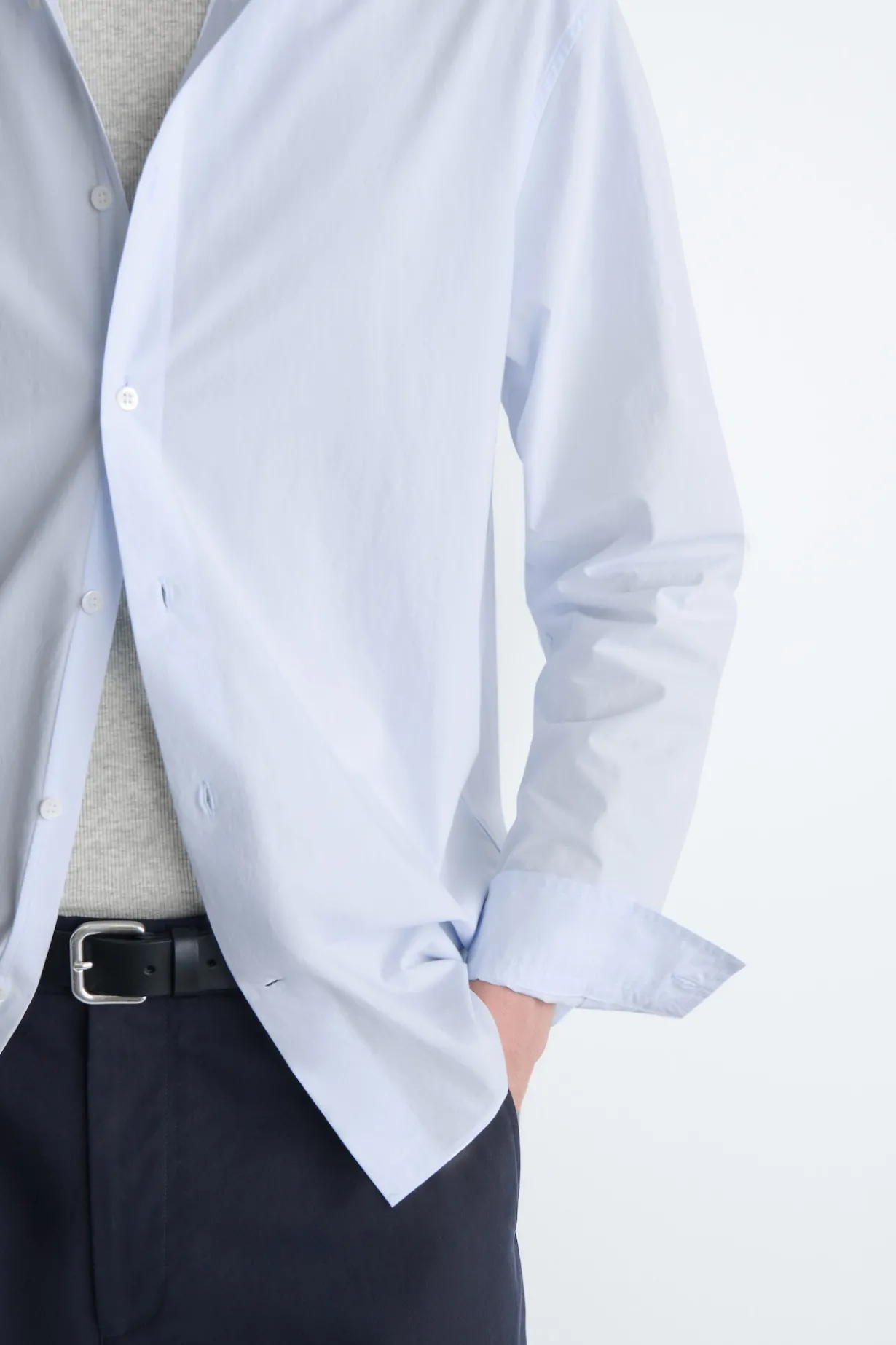 RELAXED PIMA COTTON POPLIN SHIRT