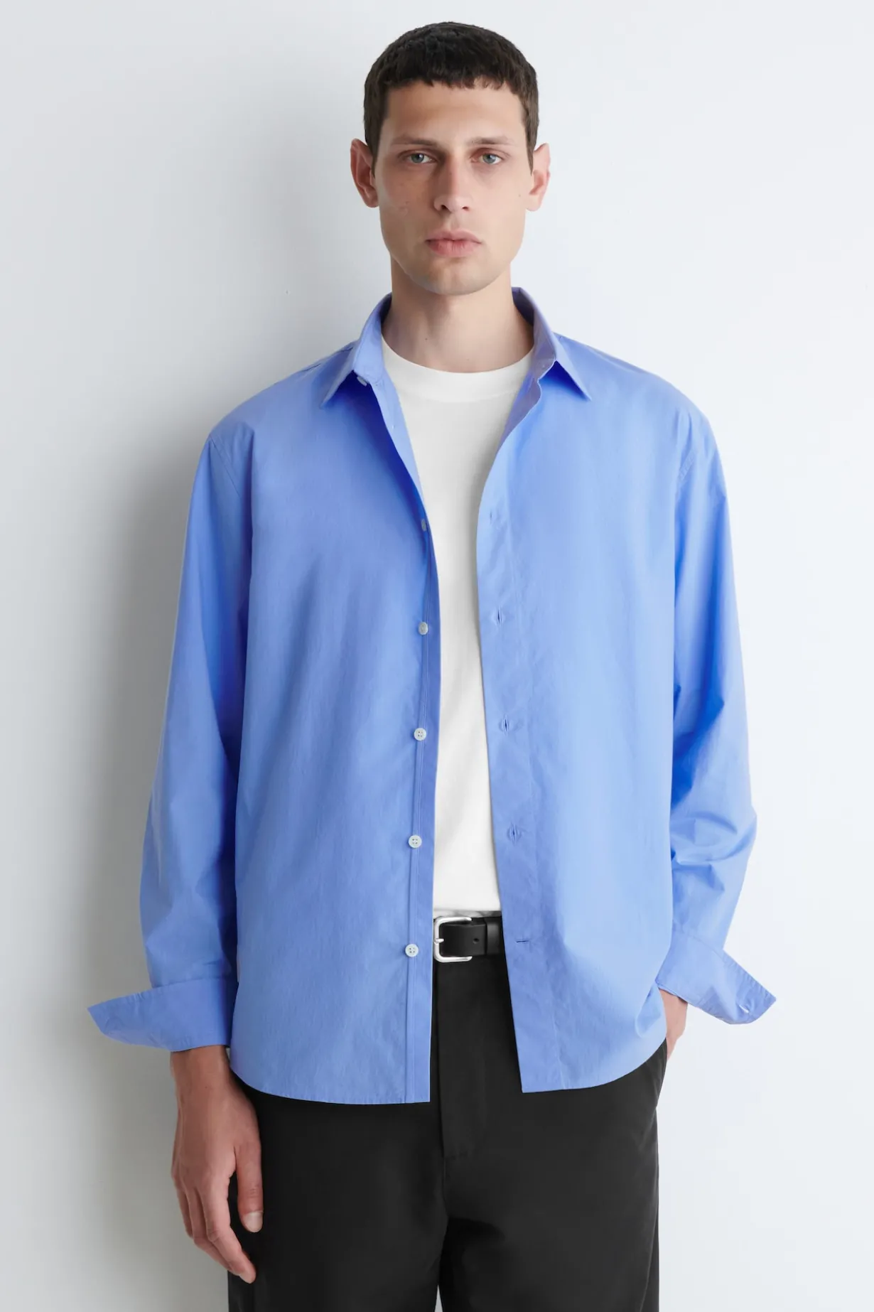 RELAXED PIMA COTTON POPLIN SHIRT