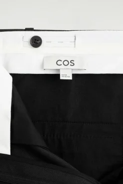 RELAXED TWILL WIDE-LEG PANTS