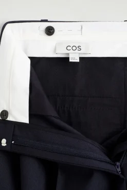 RELAXED TWILL WIDE-LEG PANTS