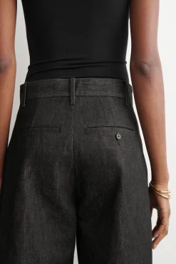RELAXED-FIT WIDE-LEG DENIM PANTS