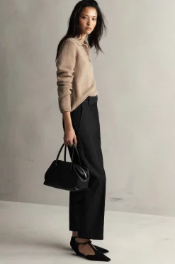 RELAXED-FIT WIDE-LEG DENIM PANTS