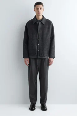 REVERSIBLE CHECKED / HERRINGBONE WOOL SPORTS JACKET