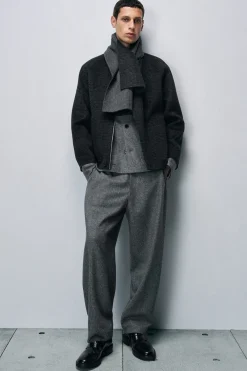 REVERSIBLE CHECKED / HERRINGBONE WOOL SPORTS JACKET